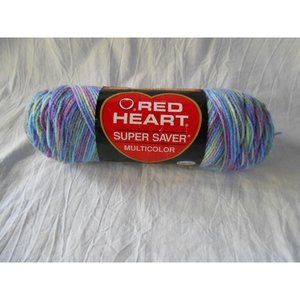 NEW Red Heart Super Saver Yarn Rainbow Variegated Monet 0310 6 OZ 4 PLY 1 Skein‎